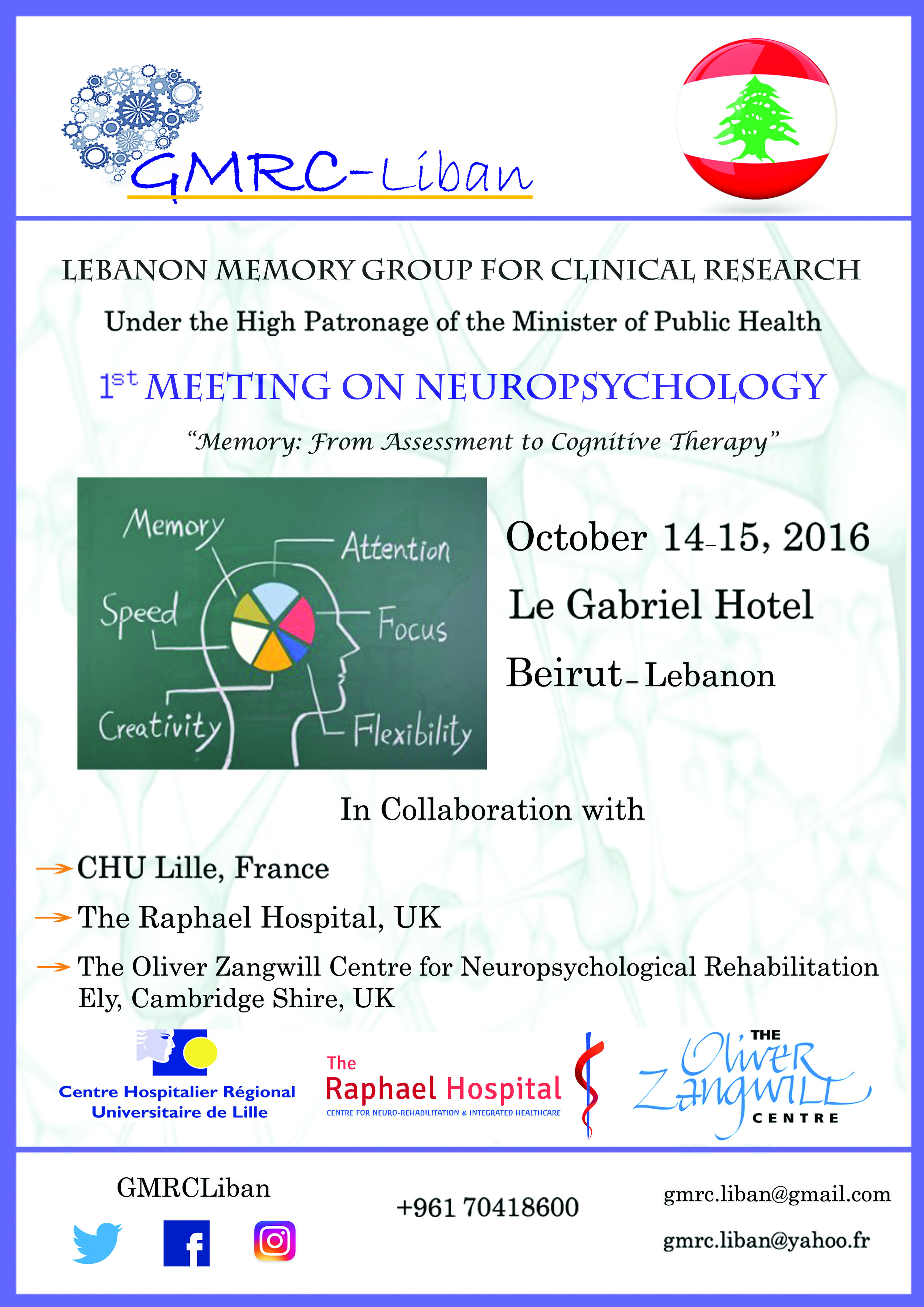 1st Meeting - “Memory: From Assessment to Cognitive Therapy ”
